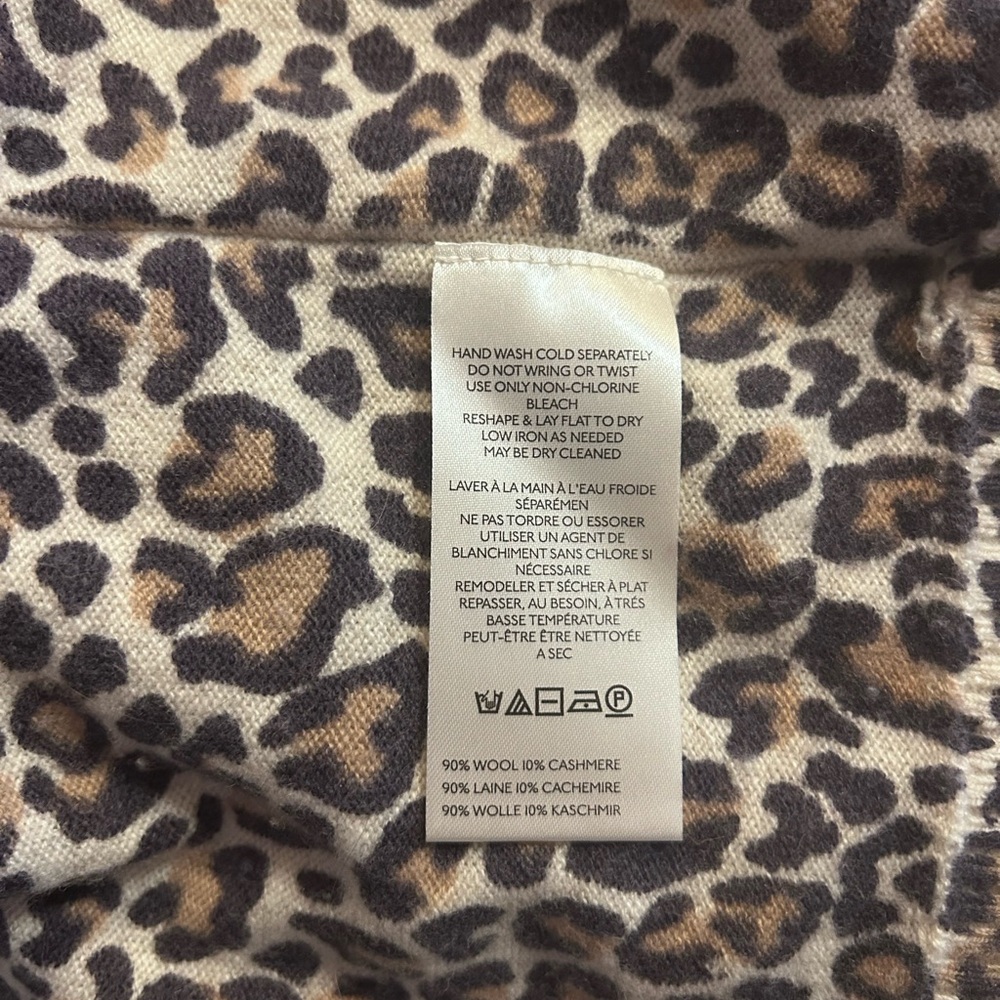 Free People cashmere Leopard Print Cardigan Sweater - Picture 7 of 7